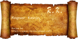Regner Kevin névjegykártya